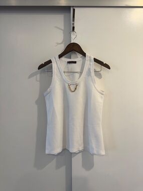 Louis Vuitton Paris Gold Tone Chain Link Tank Top